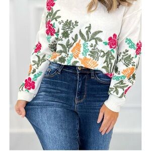 Almost new Judy blue fleece lined straight leg jeans. Sz 1